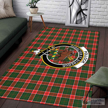 Pollock Tartan Area Rug with Family Crest L 59*86 inch (150x220 cm) - Tartan Vibes Clothing