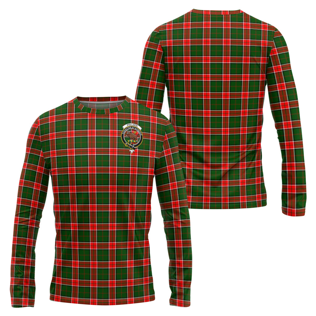 Pollock Tartan Long Sleeve T-Shirt with Family Crest Unisex - Tartan Vibes Clothing