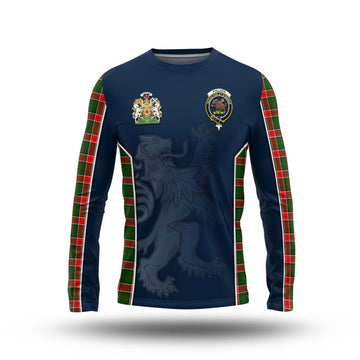 Pollock Tartan Long Sleeve T-Shirt with Family Crest and Lion Rampant Vibes Sport Style Unisex - Tartan Vibes Clothing