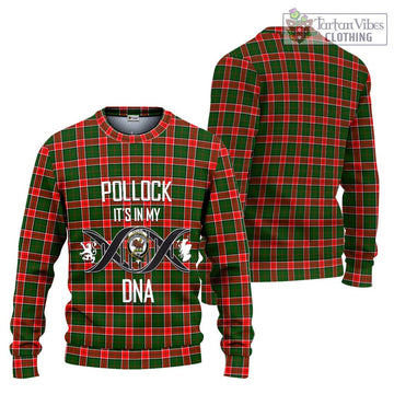 Pollock Tartan Ugly Sweater with Family Crest DNA In Me Style Unisex - Tartan Vibes Clothing