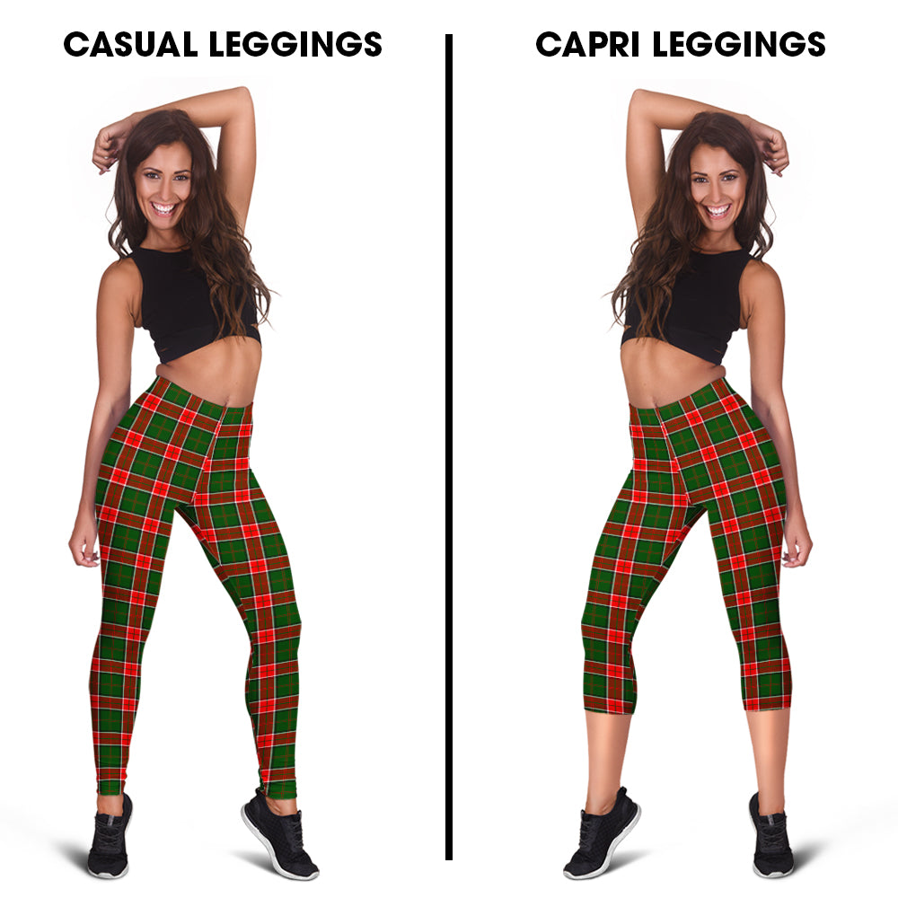 Pollock Tartan Womens Leggings Capri Leggings - Tartan Vibes Clothing