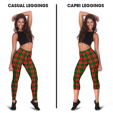 Pollock Tartan Womens Leggings Capri Leggings - Tartan Vibes Clothing