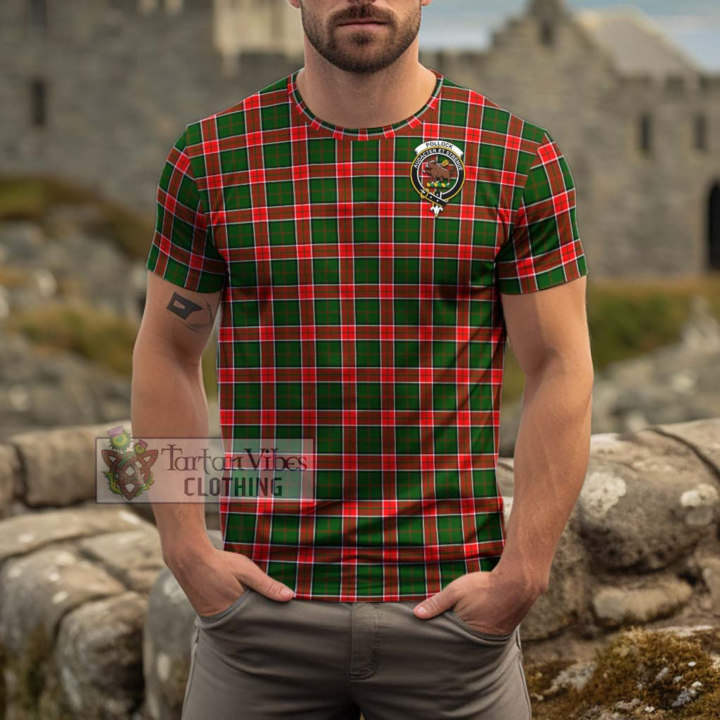 Pollock Tartan Cotton T-Shirt with Family Crest Kid's Shirt - Tartan Vibes Clothing