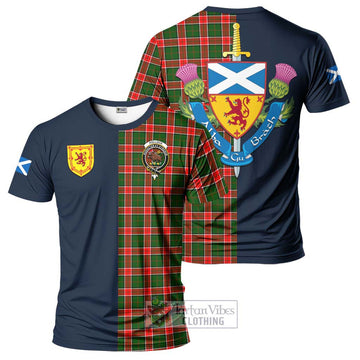 Pollock Tartan T-Shirt Alba with Scottish Lion Royal Arm Half Style Kid's Shirt - Tartan Vibes Clothing