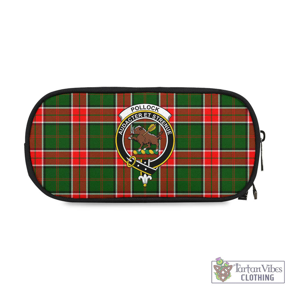 Pollock Tartan Pen and Pencil Case with Family Crest One Size 4.13*8.74 inch - Tartan Vibes Clothing