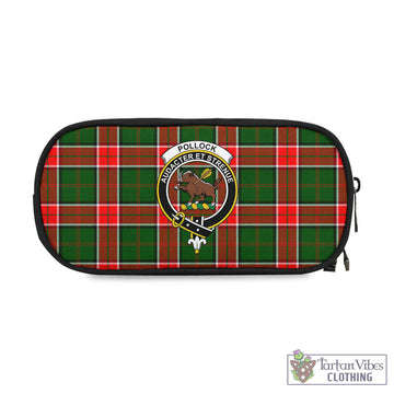 Pollock Tartan Pen and Pencil Case with Family Crest One Size 4.13*8.74 inch - Tartan Vibes Clothing