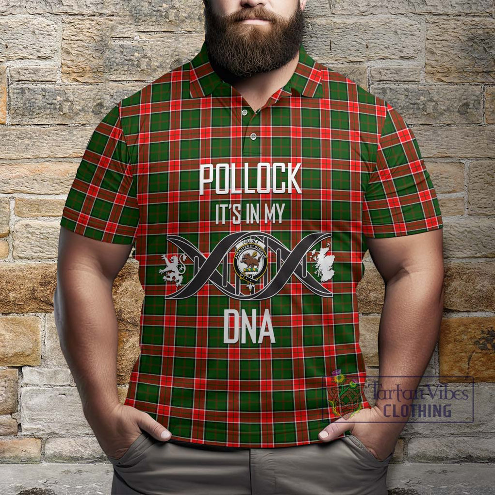 Pollock Tartan Polo Shirt with Family Crest DNA In Me Style Kid - Tartan Vibes Clothing