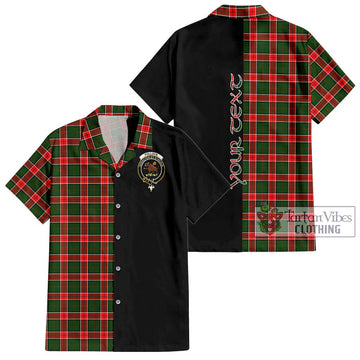 Pollock Tartan Hawaiian Shirt with Family Crest and Half Of Me Style Kid - Tartan Vibes Clothing