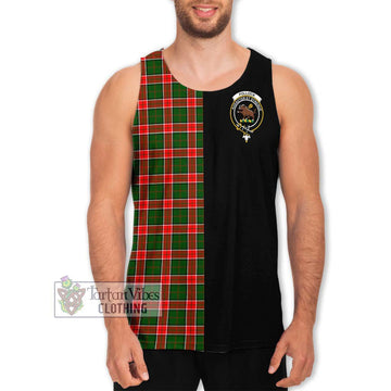Pollock Tartan Men's Tank Top with Family Crest and Half Of Me Style Men - Tartan Vibes Clothing