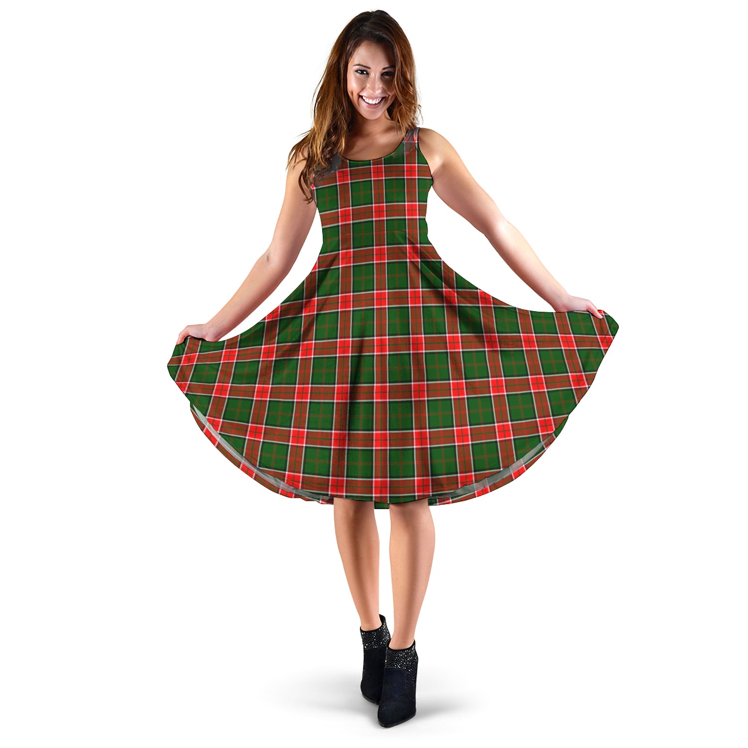Pollock Tartan Sleeveless Midi Womens Dress XL - Tartan Vibes Clothing