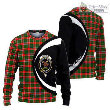 Pollock Tartan Ugly Sweater with Family Crest Circle Style Unisex - Tartan Vibes Clothing