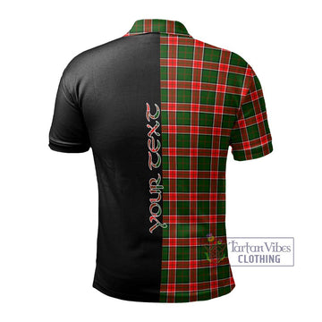 Pollock Tartan Polo Shirt with Family Crest and Half Of Me Style - Tartan Vibes Clothing