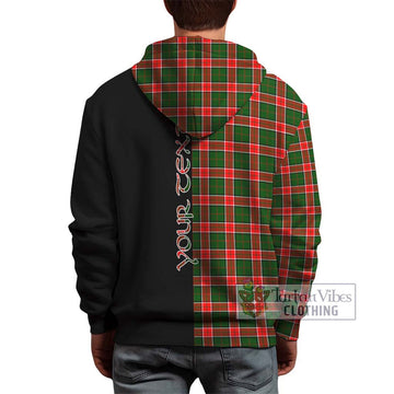 Pollock Tartan Hoodie with Family Crest and Half Of Me Style - Tartan Vibes Clothing