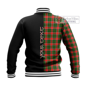 Pollock Tartan Baseball Jacket with Family Crest and Half Of Me Style - Tartan Vibes Clothing
