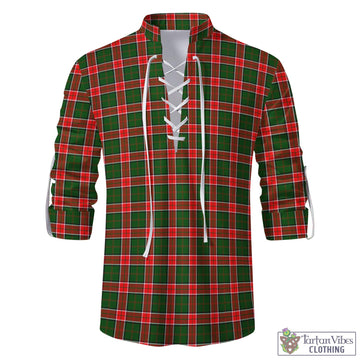 Pollock Tartan Men's Scottish Traditional Jacobite Ghillie Kilt Shirt - Tartan Vibes Clothing