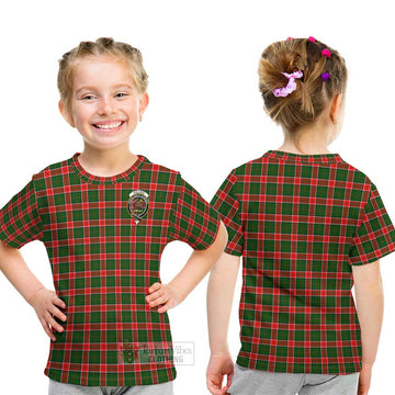 Pollock Tartan Kid T-Shirt with Family Crest - Tartan Vibes Clothing