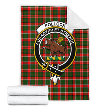 Pollock Tartan Blanket with Family Crest - Tartan Vibes Clothing