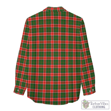 Pollock Tartan Women's Casual Shirt with Family Crest - Tartan Vibes Clothing