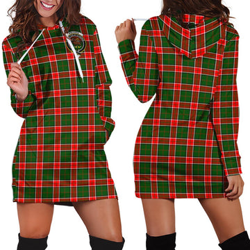 Pollock Tartan Hoodie Dress with Family Crest - Tartan Vibes Clothing