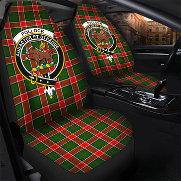 Pollock Tartan Car Seat Cover with Family Crest - Tartan Vibes Clothing