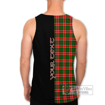 Pollock Tartan Men's Tank Top with Family Crest and Half Of Me Style - Tartan Vibes Clothing