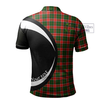 Pollock Tartan Men's Polo Shirt with Family Crest Circle Style - Tartan Vibes Clothing