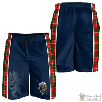 Pollock Tartan Men's Shorts with Family Crest and Lion Rampant Vibes Sport Style - Tartan Vibes Clothing