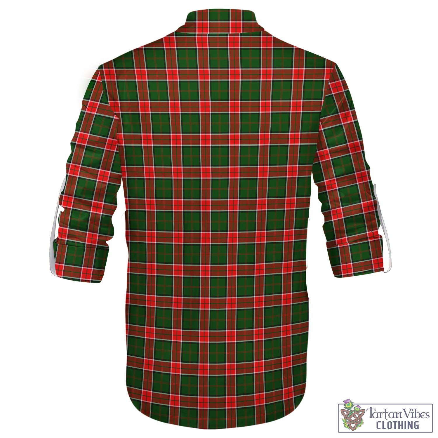 Pollock Tartan Men's Scottish Traditional Jacobite Ghillie Kilt Shirt - Tartan Vibes Clothing