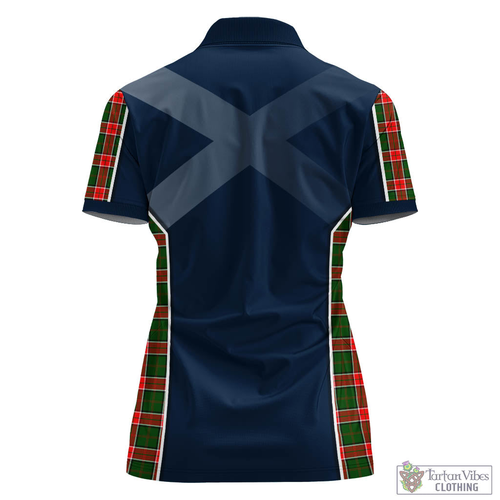 Tartan Vibes Clothing Pollock Modern Tartan Women's Polo Shirt with Family Crest and Lion Rampant Vibes Sport Style