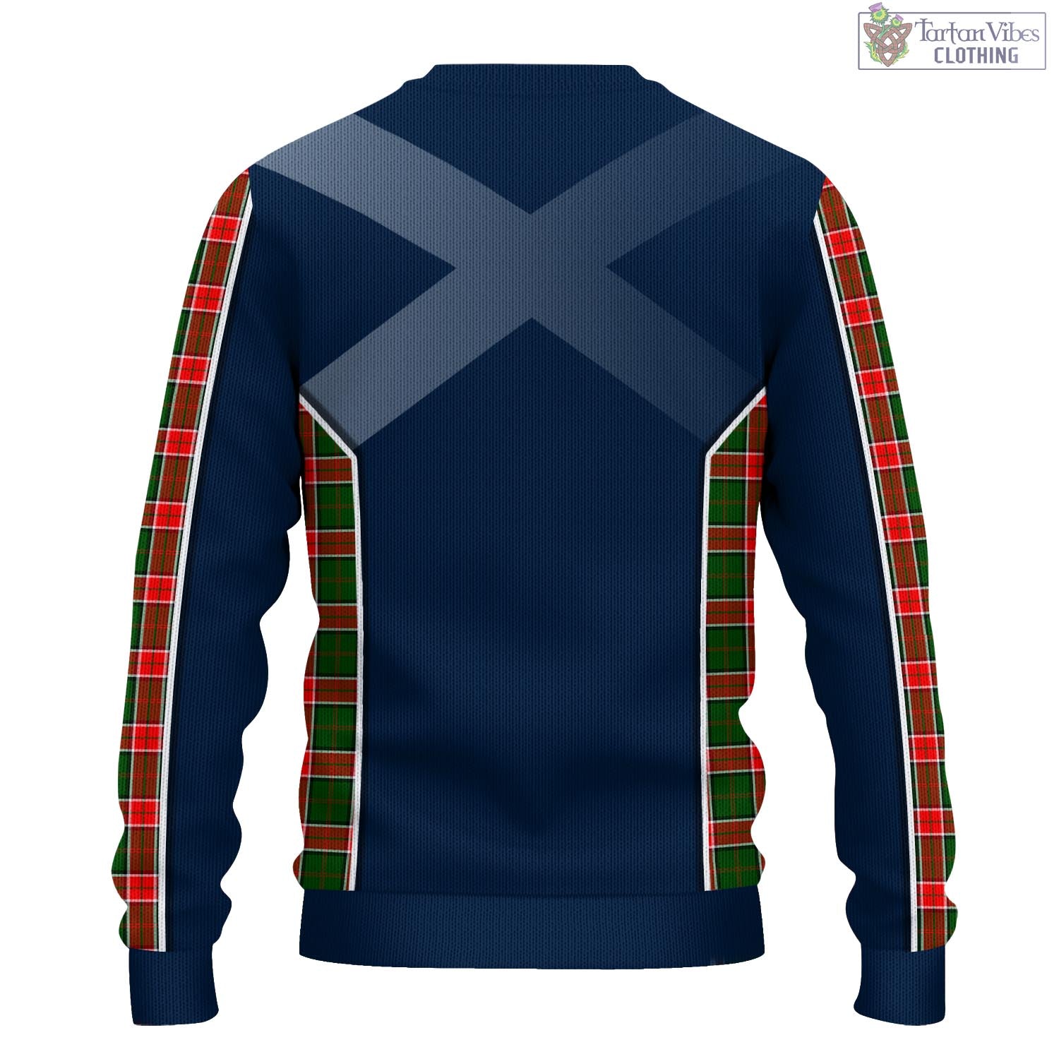 Pollock Tartan Knitted Sweatshirt with Family Crest and Scottish Thistle Vibes Sport Style - Tartan Vibes Clothing