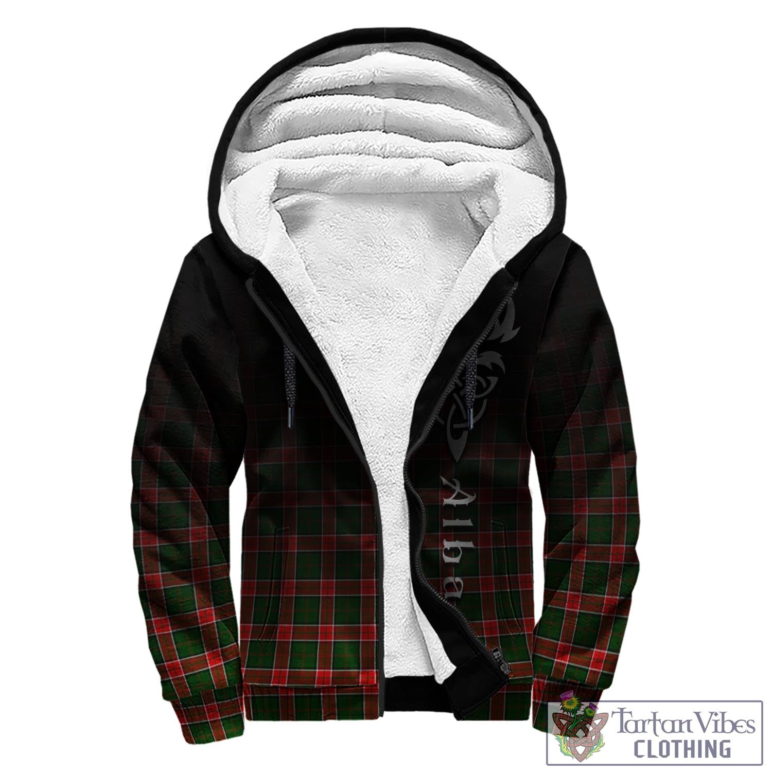 Pollock Tartan Sherpa Hoodie Featuring Alba Gu Brath Family Crest Celtic Inspired - Tartan Vibes Clothing