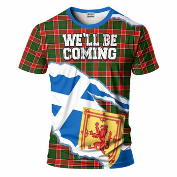 Pollock Scotland Football Tartan T-Shirt We'll Be Coming