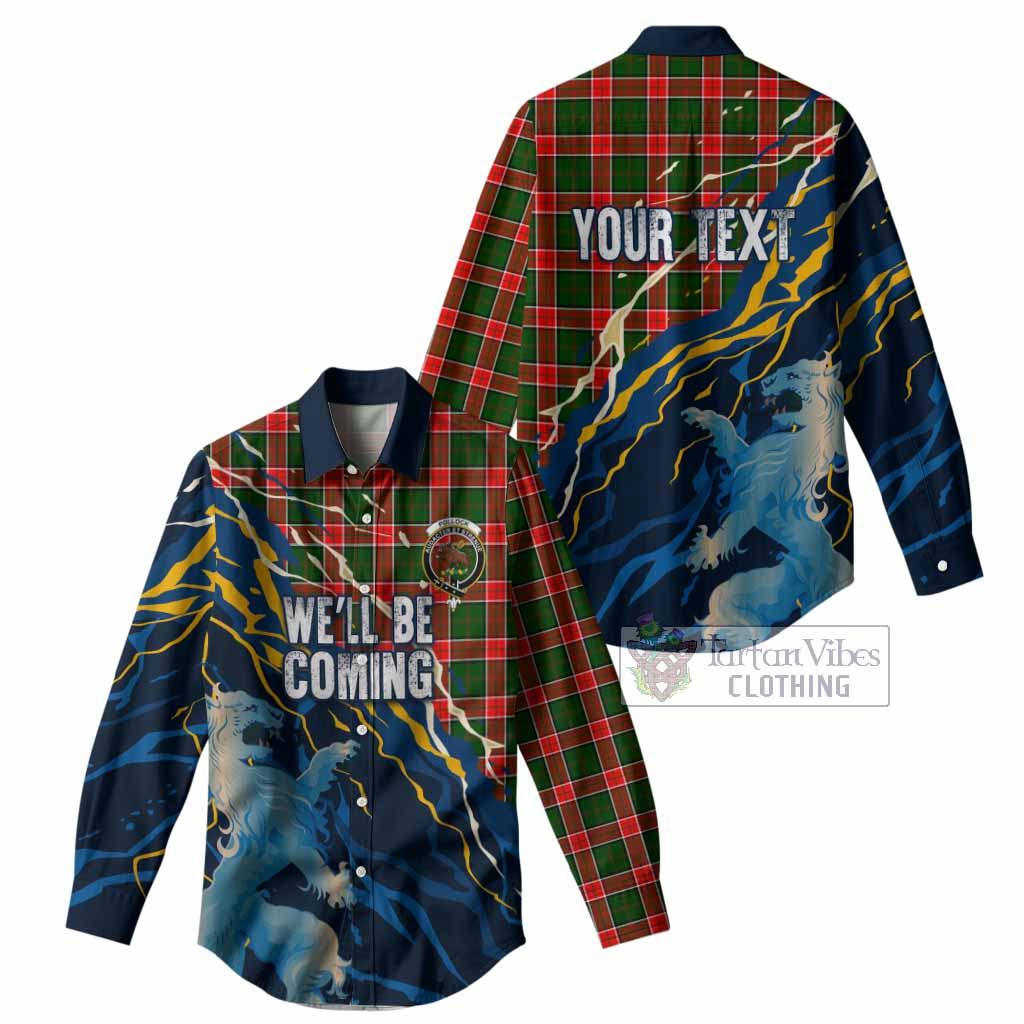 Pollock Scotland Tartan Women Casual Shirt WC2026 Football - We'll Be Coming