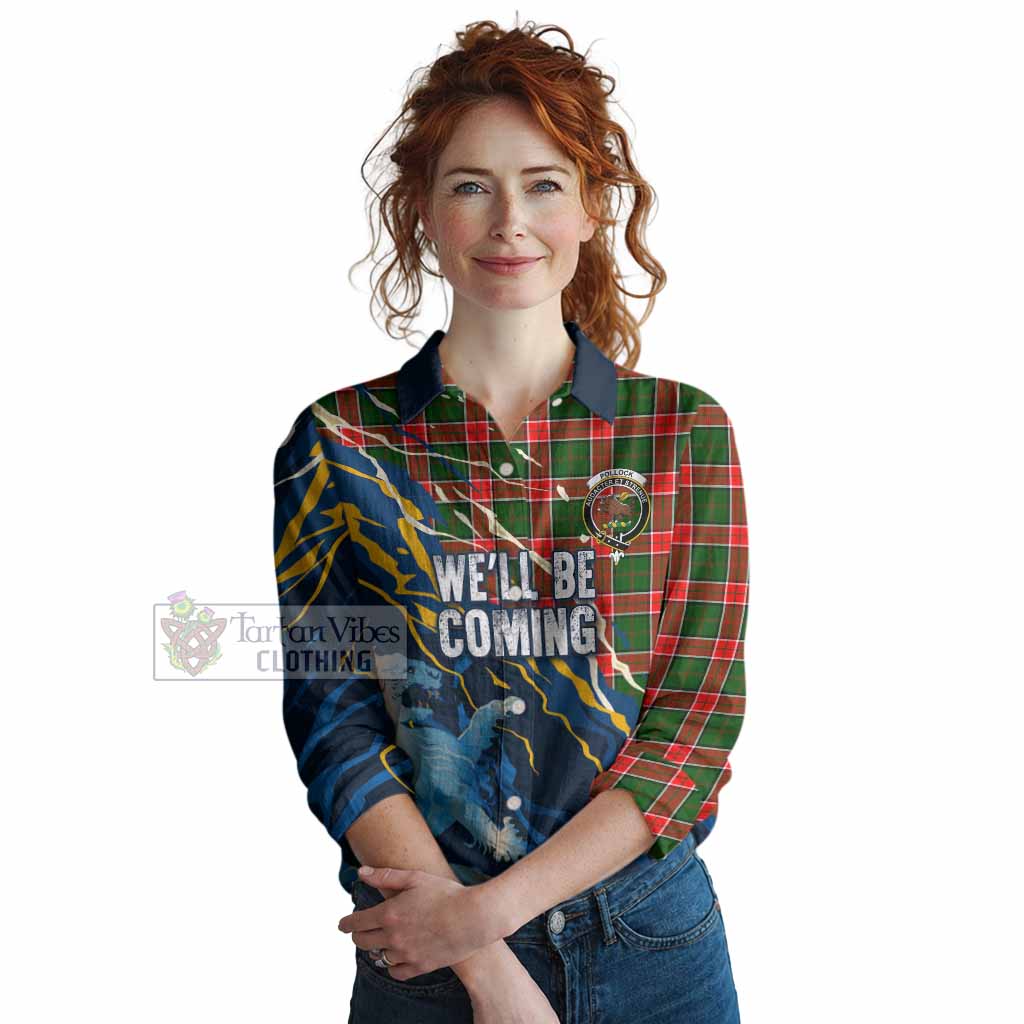 Pollock Scotland Tartan Women Casual Shirt WC2026 Football - We'll Be Coming