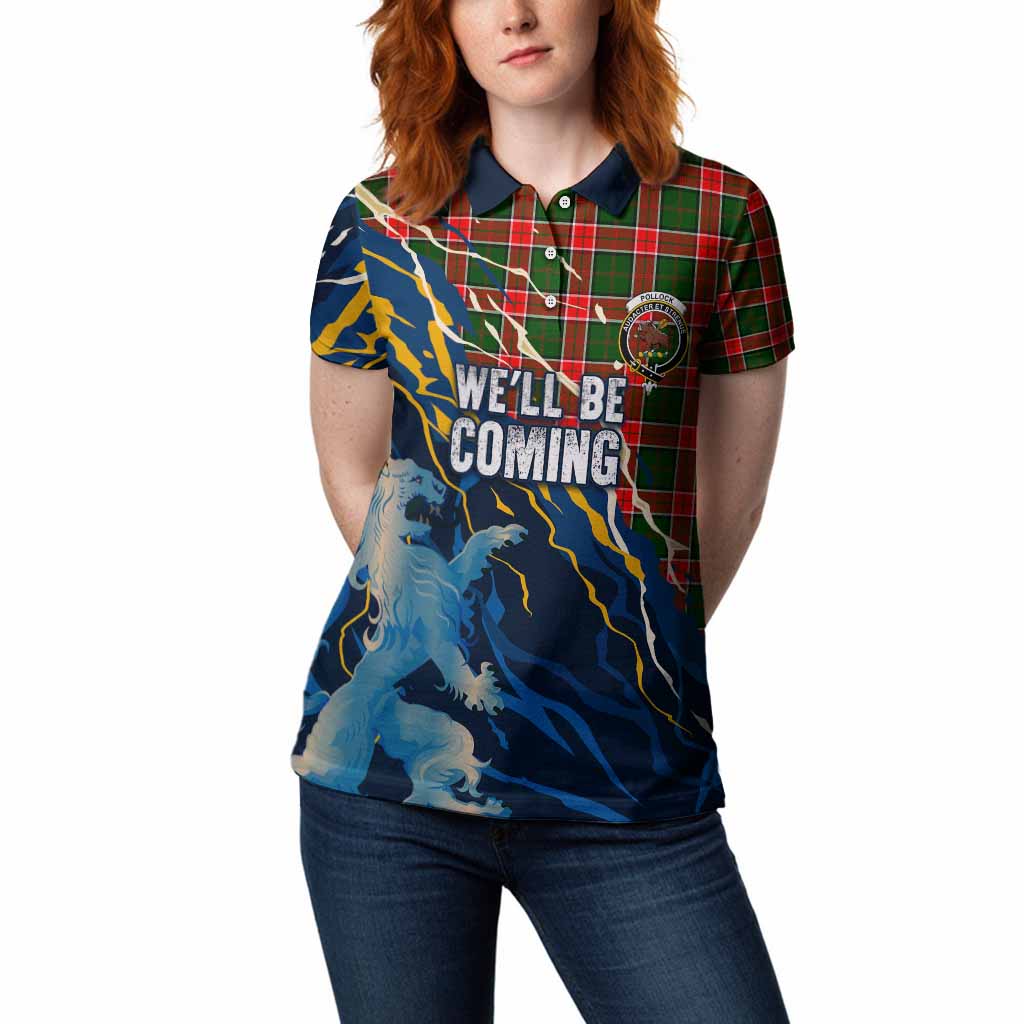 Pollock Scotland Tartan Women Polo Shirt WC2026 Football - We'll Be Coming