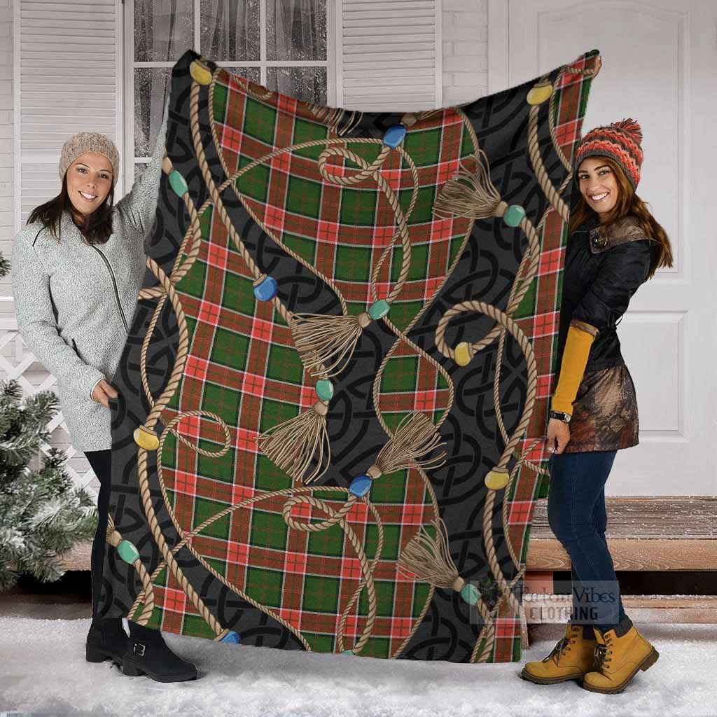 Pollock Scottish Tartan Twisted Ropes Stylized Blanket - Tartan Vibes Clothing