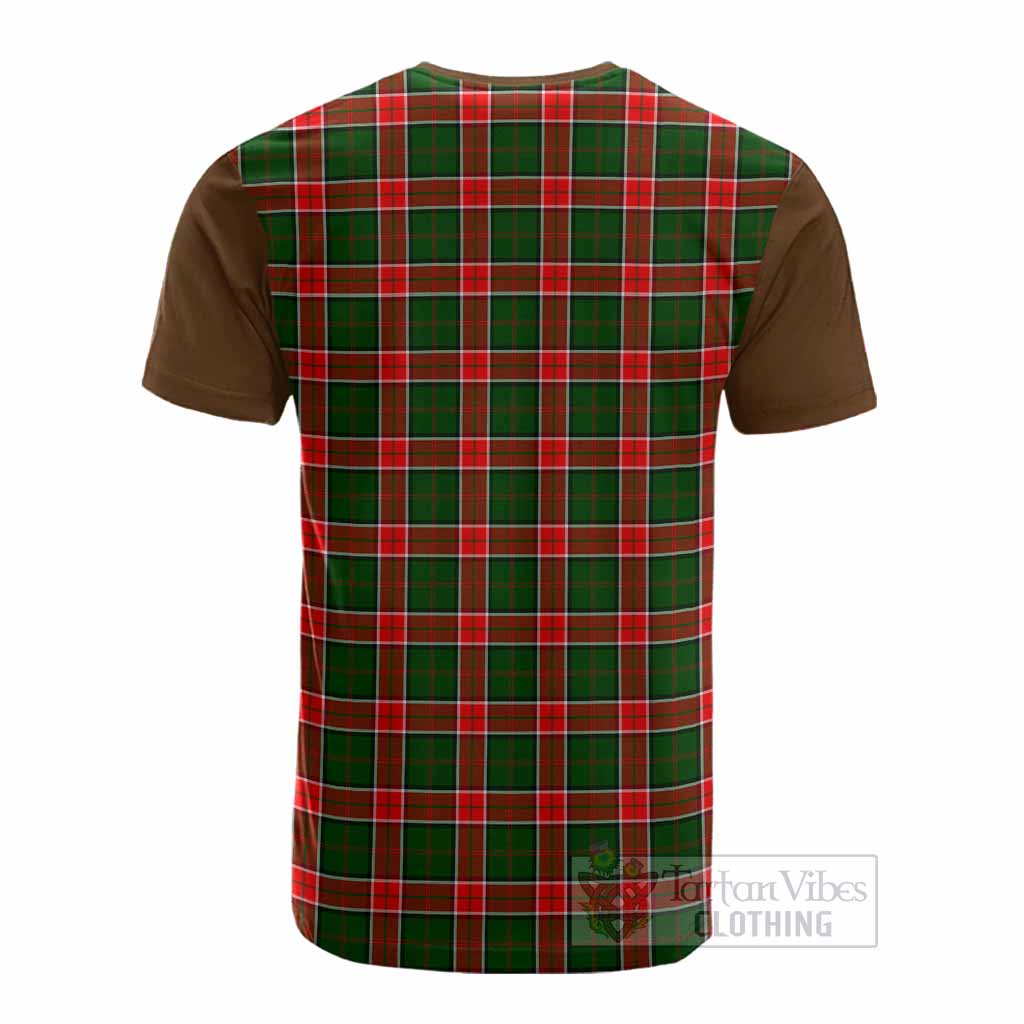 Pollock Tartan Accent Cotton T-shirt with Family Crest
