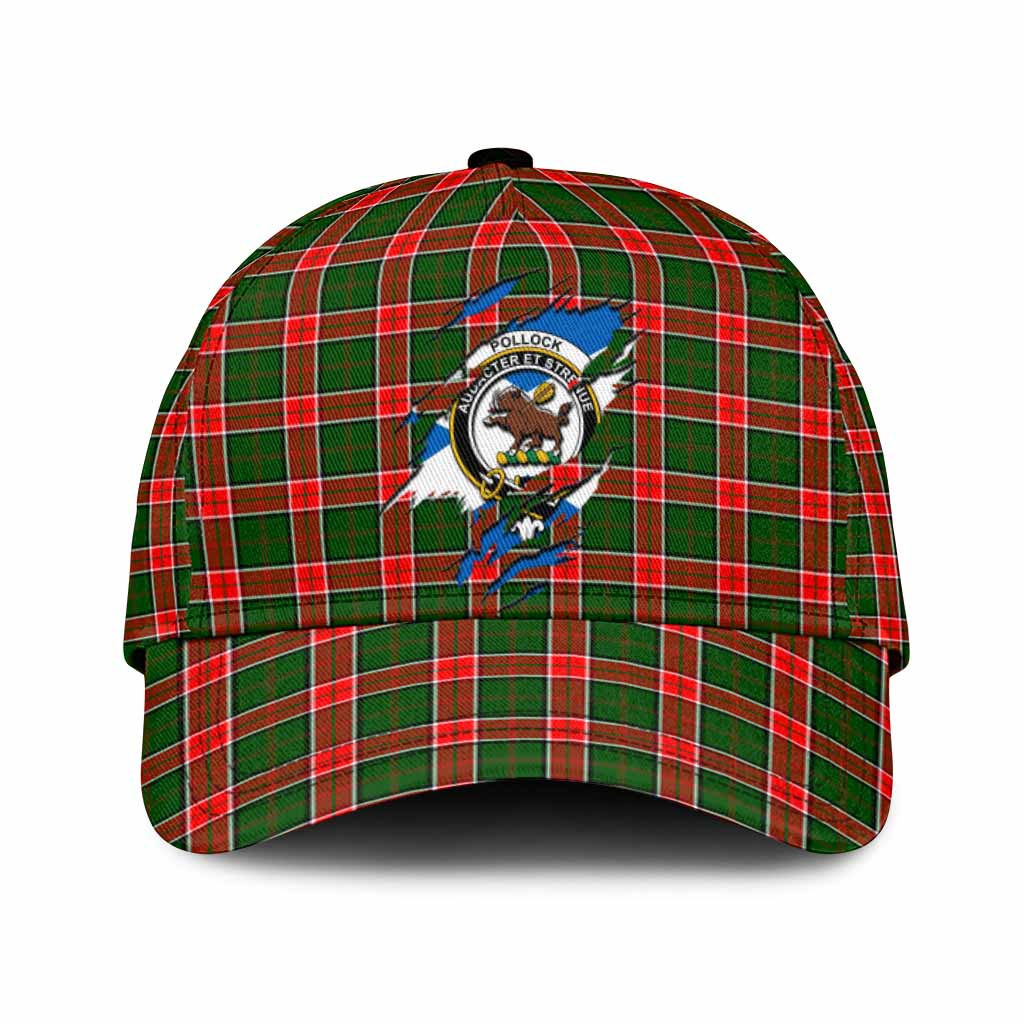 Pollock Tartan Classic Cap with Family Crest In Me Style