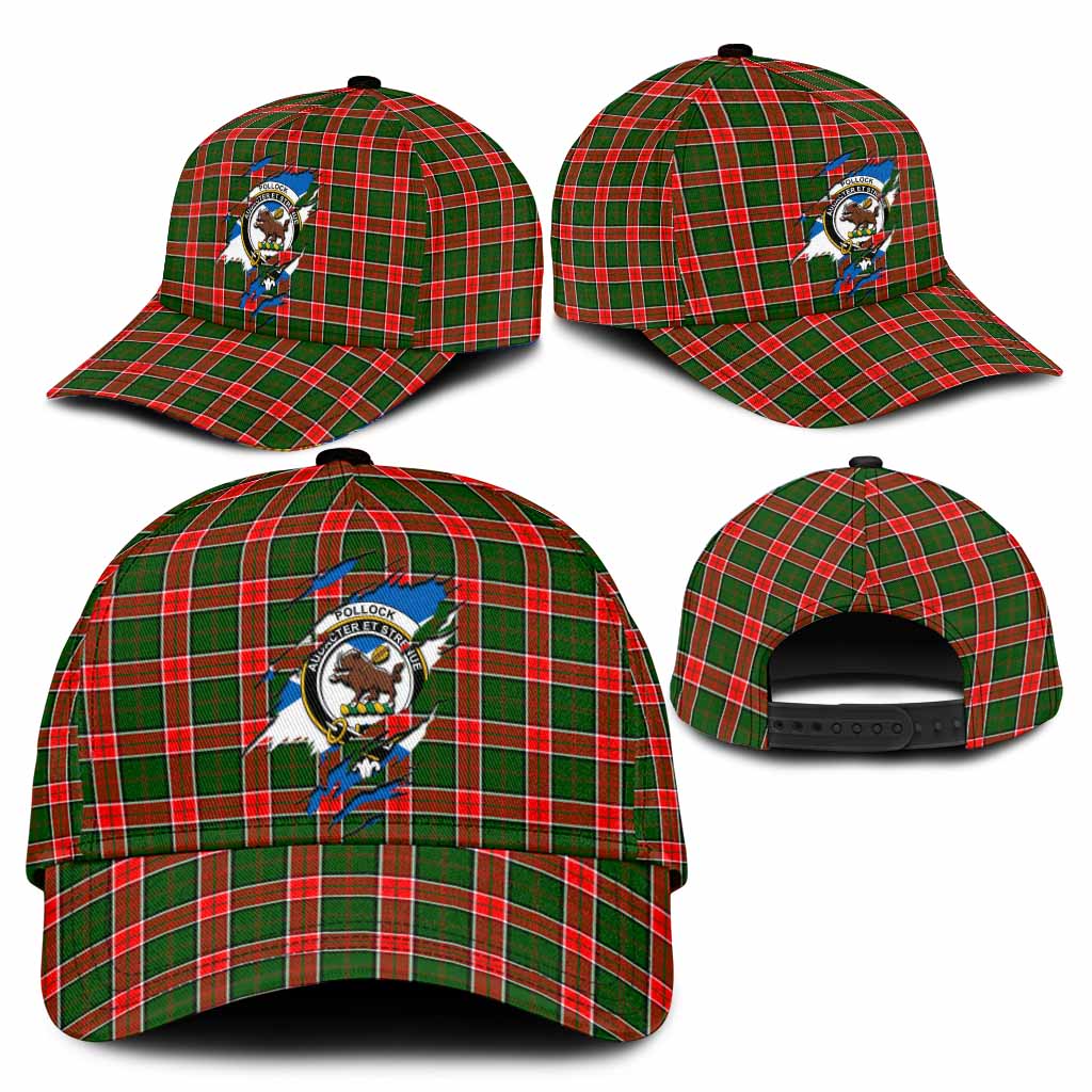 Pollock Tartan Classic Cap with Family Crest In Me Style