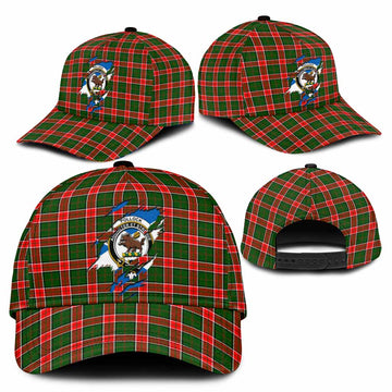 Pollock Tartan Classic Cap with Family Crest In Me Style