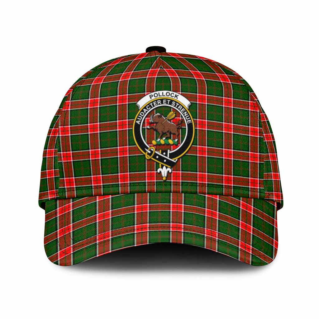 Pollock Tartan Classic Cap with Family Crest