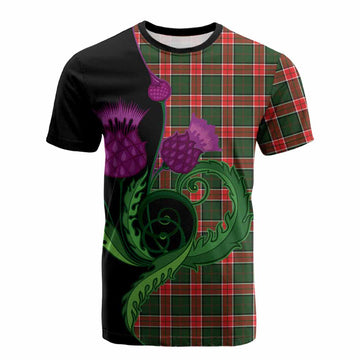 Pollock Tartan Cotton T-shirt Traditional Scottish Thistle