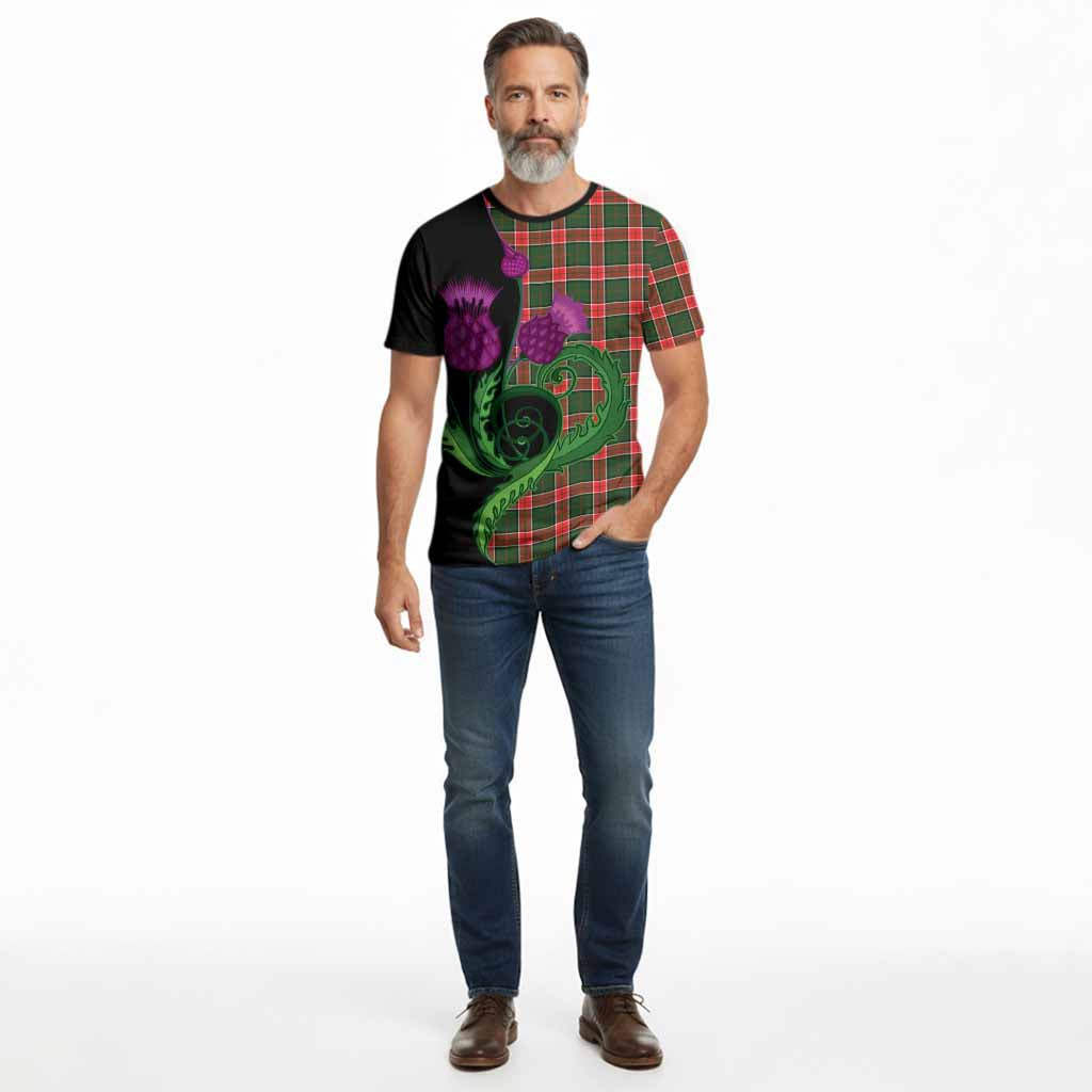 Pollock Tartan Cotton T-shirt Traditional Scottish Thistle