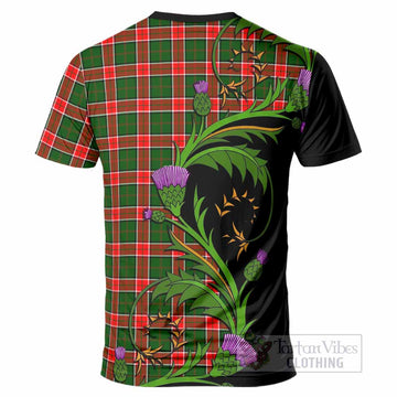 Pollock Tartan Crest T-Shirt Scottish Thistle Pride Heritage Art