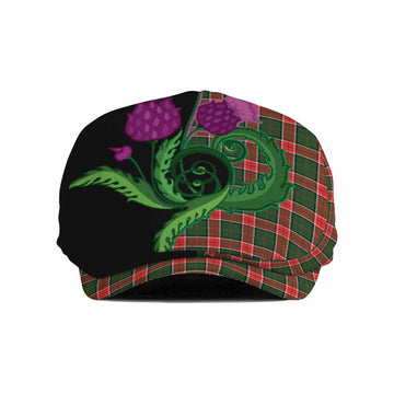 Pollock Tartan Flat Cap, Jeff Cap Traditional Scottish Thistle