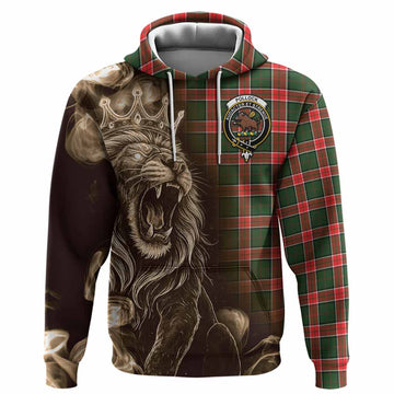Pollock Tartan Hoodie Roaring Lion Heritage