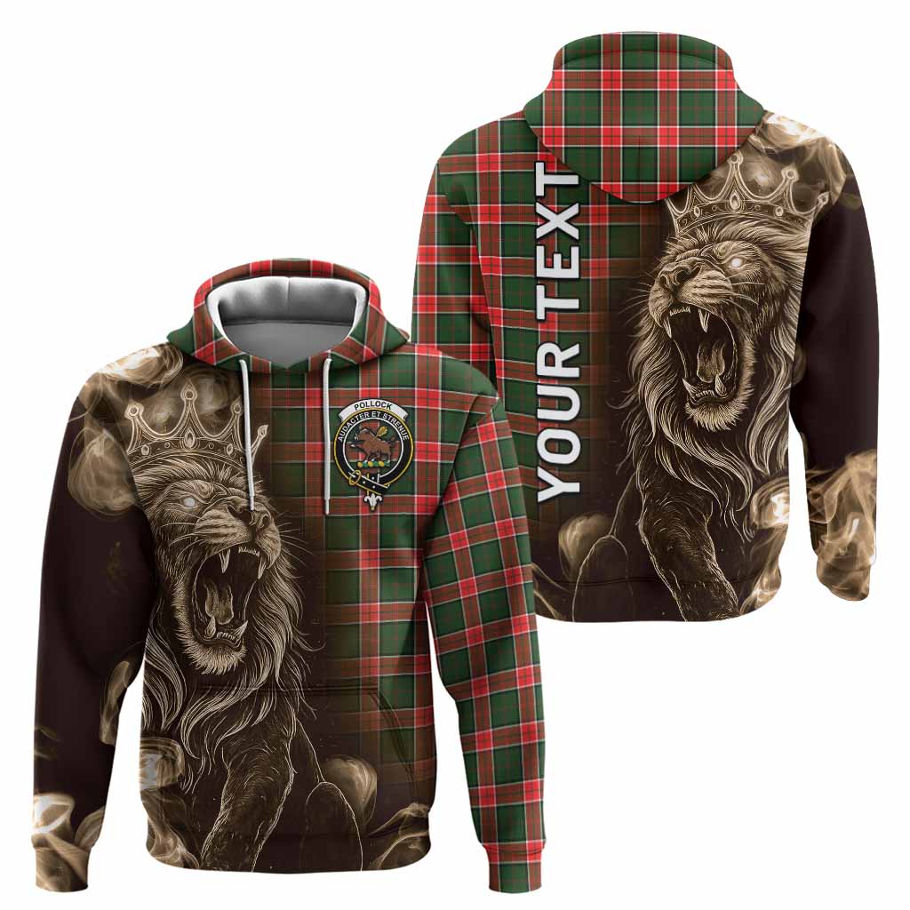 Pollock Tartan Hoodie Roaring Lion Heritage