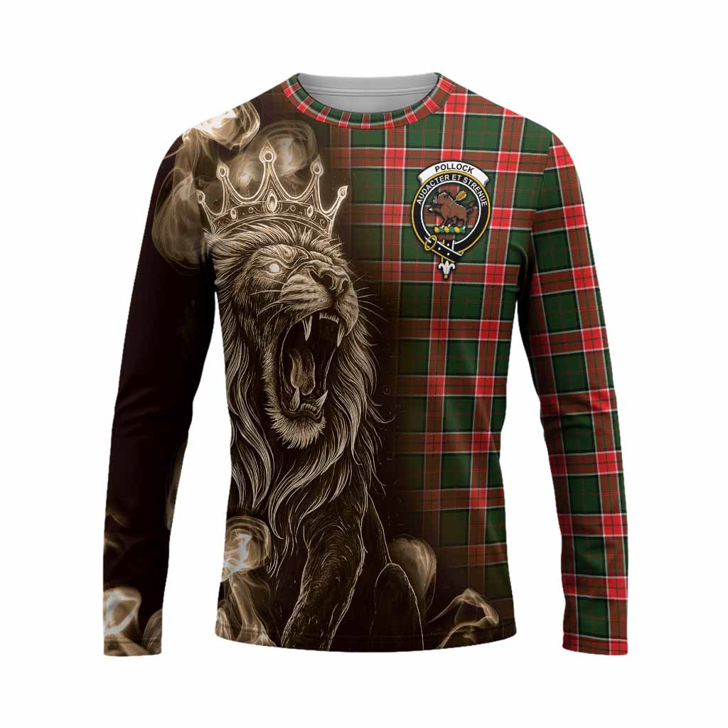 Pollock Tartan Long Sleeve T-Shirt Roaring Lion Heritage