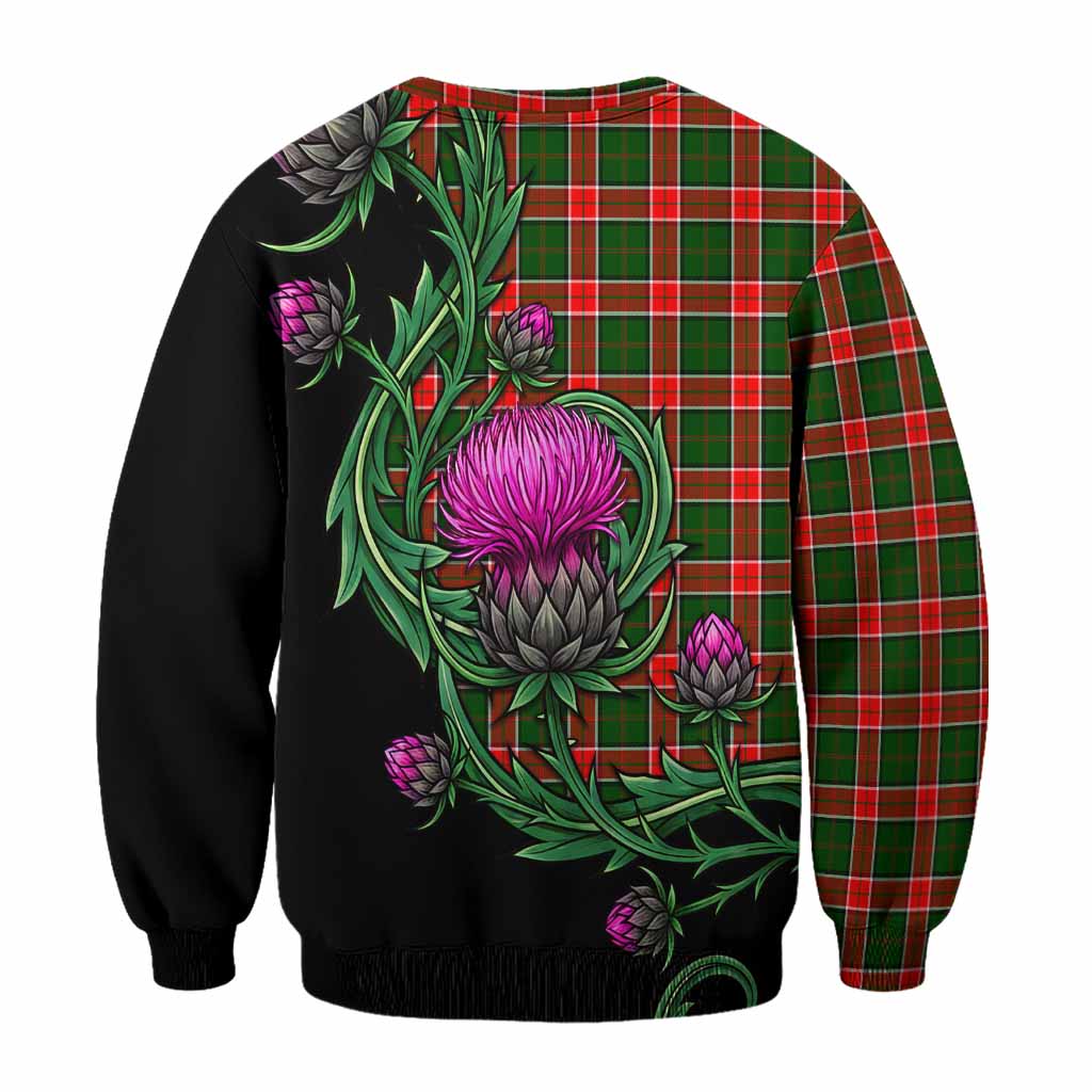 Pollock Tartan Sweatshirt Resilient Scottish Thistle - Tartan Vibes Clothing