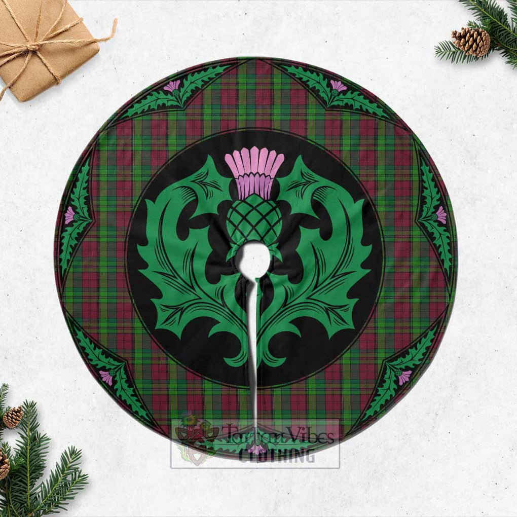 Pope of Wales Tartan Christmas Tree Skirt Scottish Thistle Style Casual Tree Skirts - Tartan Vibes Clothing